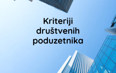 Kriteriji društvenih poduzetnika